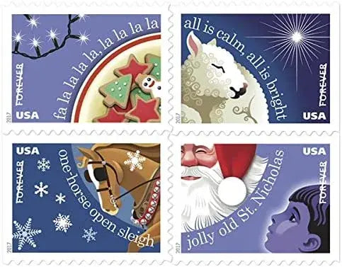 2017 USa Forever Christmas Carols Stamps