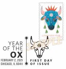 2021 USa Forever Lunar New Year Year Of The Ox Stamps