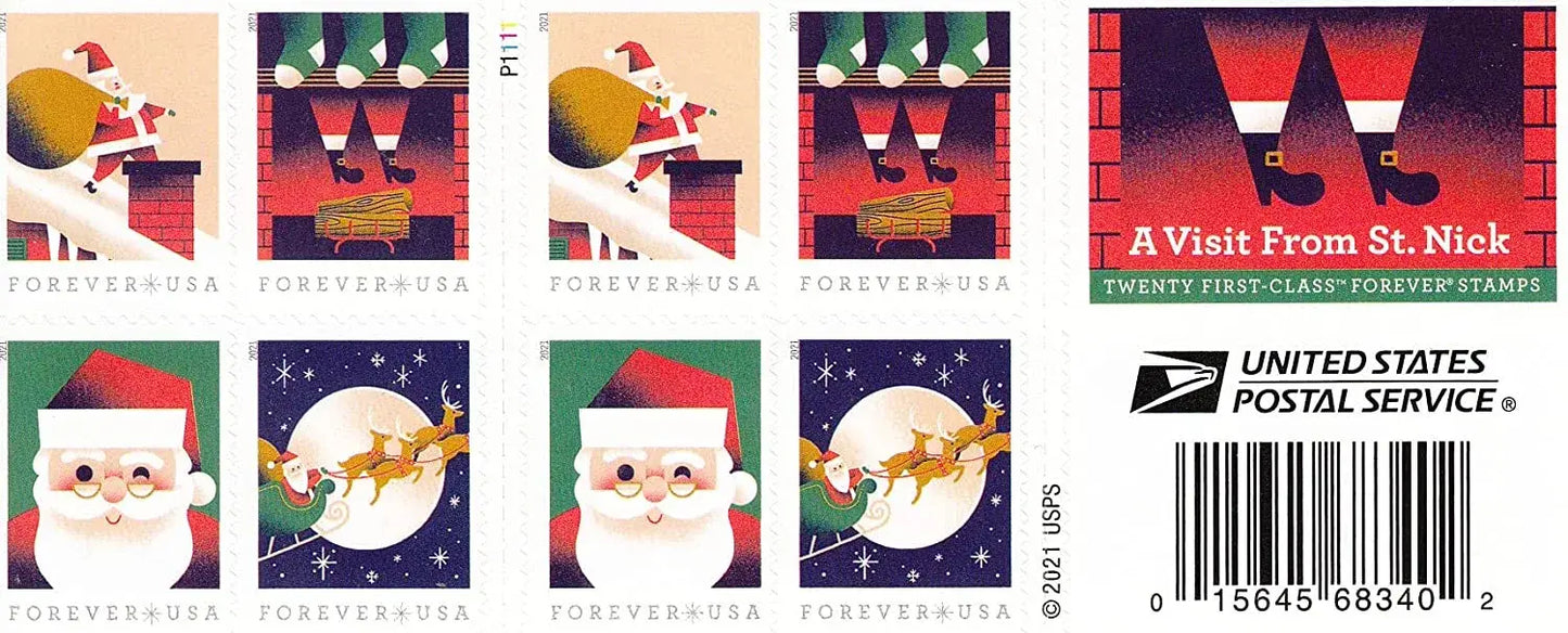 2021 USa Forever A Visit from St Nick Stamps