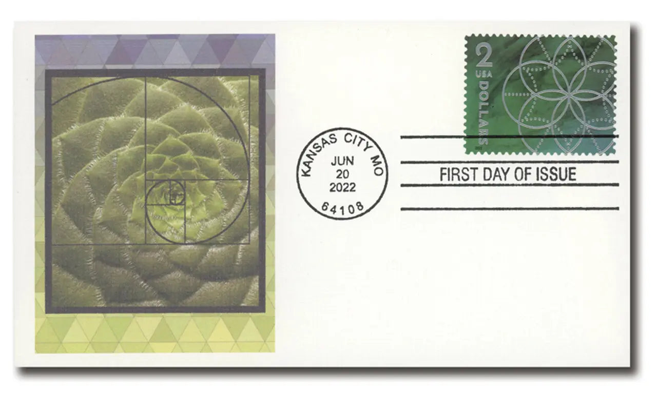 2022 USa Forever two dollar floral geometry stamps