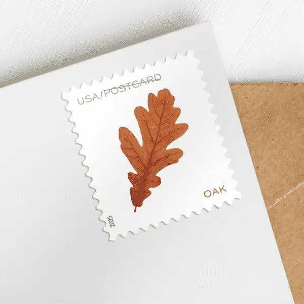 2025 USa Forever Vibrant Leaves Postcard Stamps