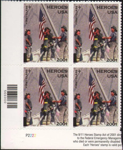 2001 USa Forever America Responds 9-11 Heroes Stamps
