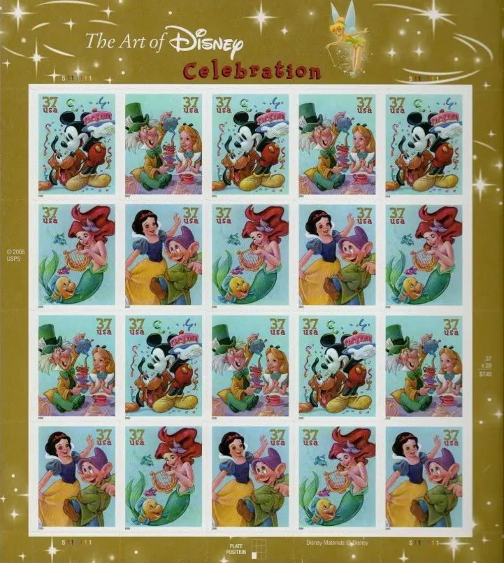 2005 USa Forever DISNEY 37 Cent U.S.A. STAMPS