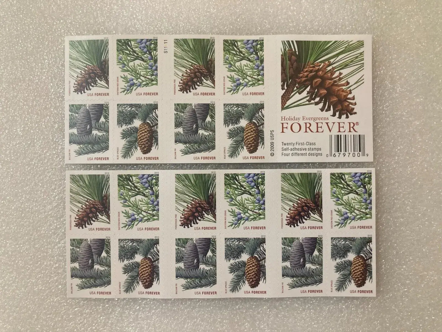 2009 USa Forever Holiday Evergreens Stamps