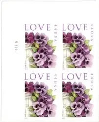 2010 USa Forever LOVE: Pansies in a Basket Collectible Stamp