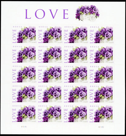 2010 USa Forever LOVE: Pansies in a Basket Collectible Stamp