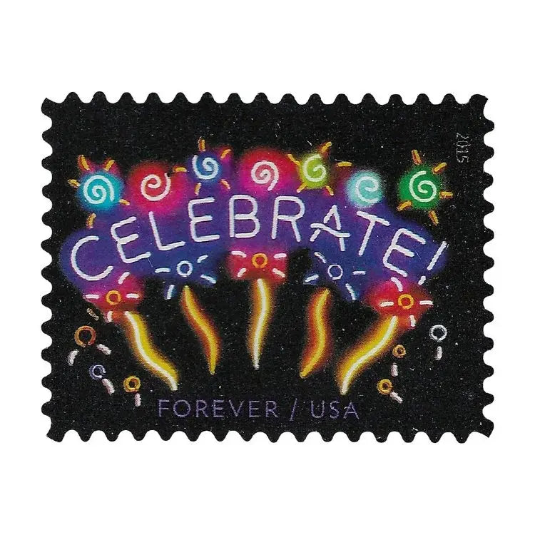 2011 USa Forever Neon Celebrate! Stamps