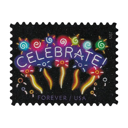 2011 USa Forever Neon Celebrate! Stamps