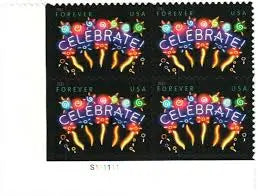 2011 USa Forever Neon Celebrate! Stamps