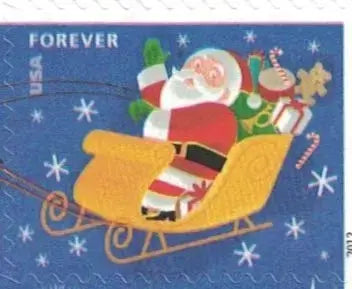 2012 USa Forever Stamp Santa & Sleigh Stamps