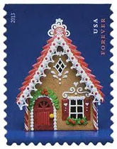 2013 USa Forever Holiday Gingerbread Houses Stamps