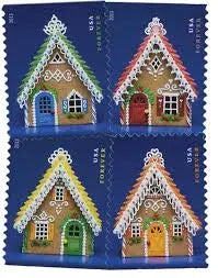 2013 USa Forever Holiday Gingerbread Houses Stamps