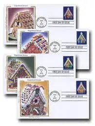 2013 USa Forever Holiday Gingerbread Houses Stamps