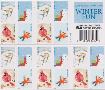2014 USa Forever Winter Fun Stamps