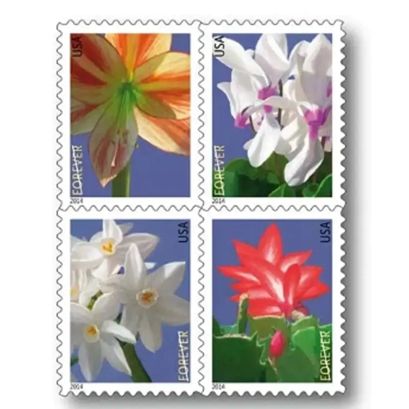 2014 USa Forever Winter Flowers Stamps