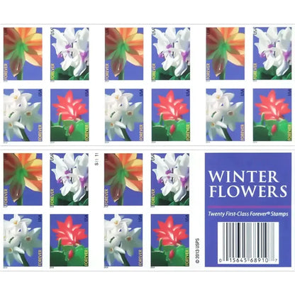 2014 USa Forever Winter Flowers Stamps