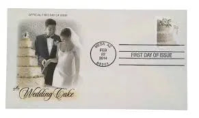 2014 USa Forever Wedding Cake Postage Stamps