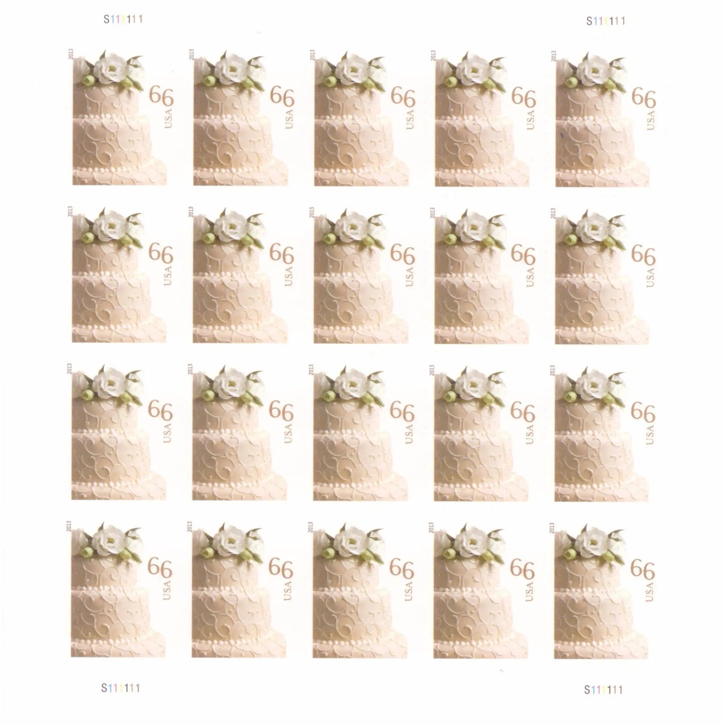 2014 USa Forever Wedding Cake Postage Stamps