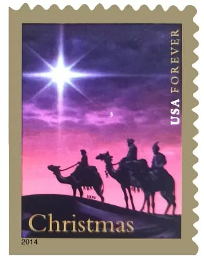 2014 USa Forever Christmas Magi Stamps