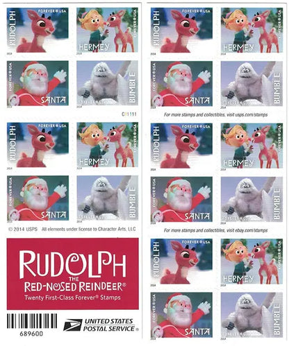 2014 USa Forever rudolph stamp