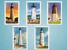 2015 USa Forever New England Coastal Lighthouse Postage Stamps