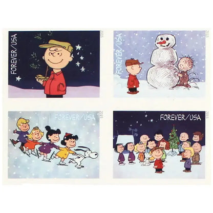 2015 USa Forever Charlie Brown Xmas Stamps