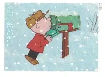 2015 USa Forever Charlie Brown Xmas Stamps