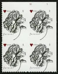 2015 USa Forever Vintage Rose Pane Wedding Stamps