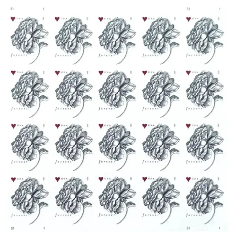 2015 USa Forever Vintage Rose Pane Wedding Stamps