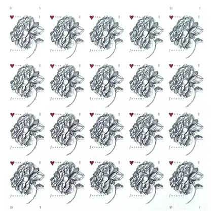 2015 USa Forever Vintage Rose Pane Wedding Stamps