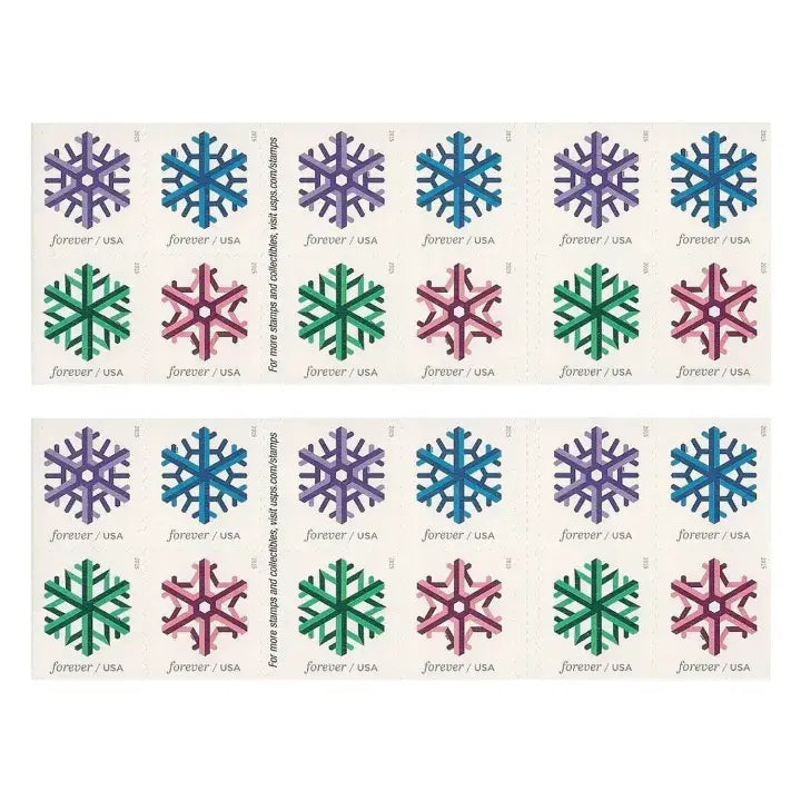 2015 USa Forever Geometric Snowflakes Stamp