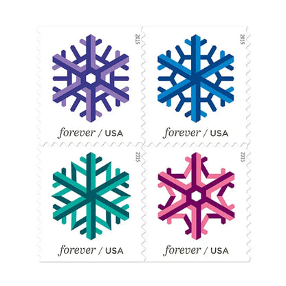 2015 USa Forever Geometric Snowflakes Stamp