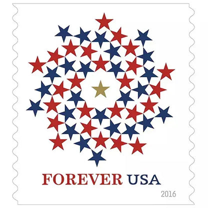 2016 USa Forever Stars Red & Blue Stamps