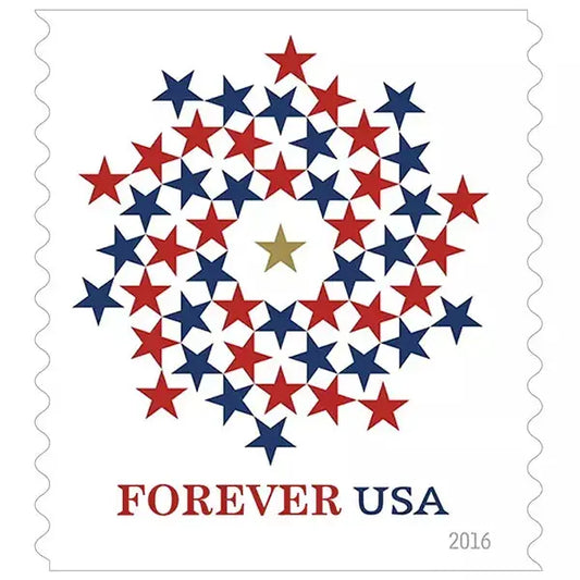 2016 USa Forever Stars Red & Blue Stamps