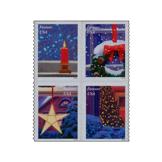 2016 USa Forever Holiday Windows Stamp