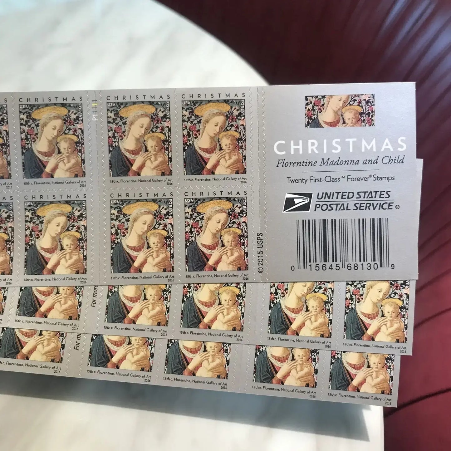 2016 USa Forever Florentine Madonna and Child Stamps