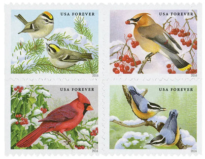 2016 USa Forever Songbirds in Snow Stamps