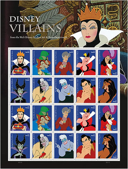 2017 USa Forever Walt Disney Villains Stamps