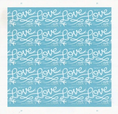 2017 USa Forever love skywriting stamps