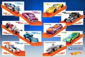 2018 USa Forever Hot Wheels Stamps