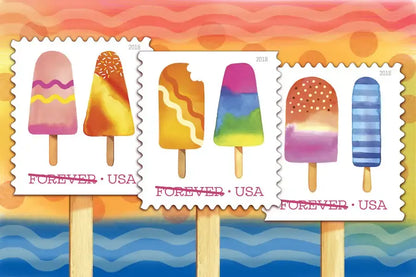 2018 USa Forever Ice Cream Self Stamp
