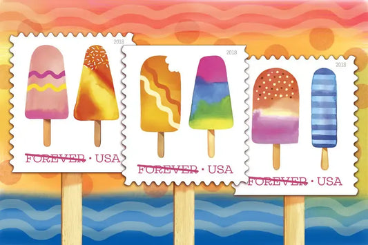 2018 USa Forever Ice Cream Self Stamp