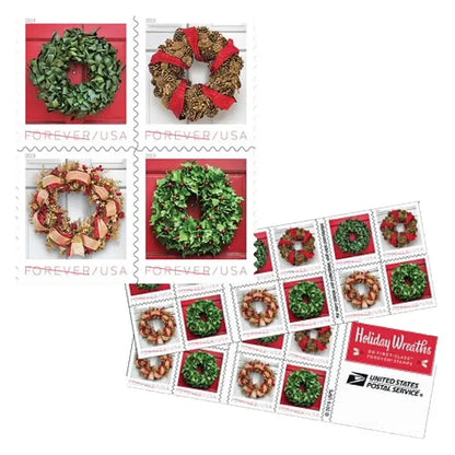 2019 USa Forever Holiday Wreaths Stamp