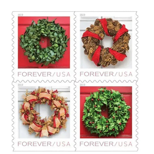 2019 USa Forever Holiday Wreaths Stamp