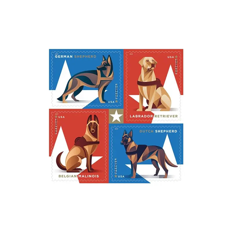 2019 USa Forever Military Working Dogs Stamps
