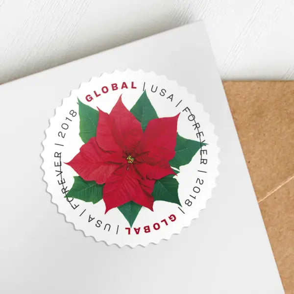 2018 USa Forever Global Poinsettia Stamps