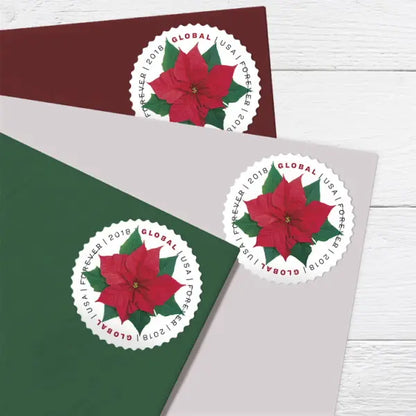 2018 USa Forever Global Poinsettia Stamps