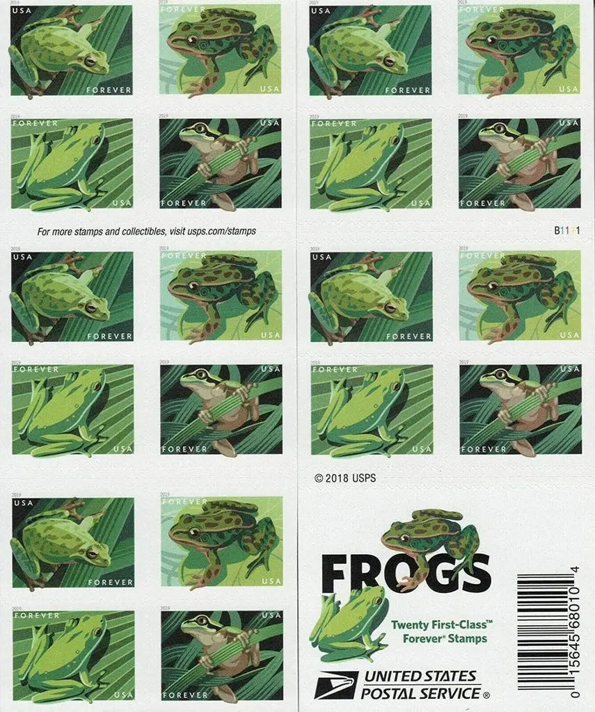 2019 USa Forever Frogs Stamps