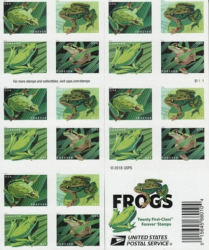2019 USa Forever Frogs Stamps