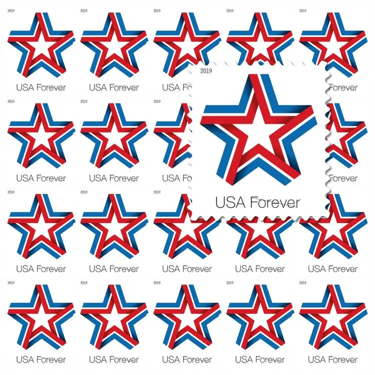 2019 USa Forever Star Ribbon Stamps